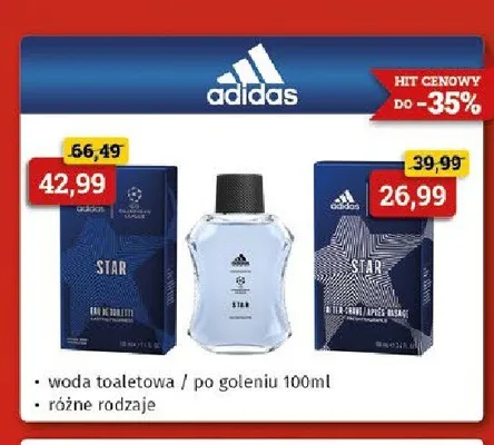 Płyn po goleniu Adidas Star promocja w Drogeria Kosmyk