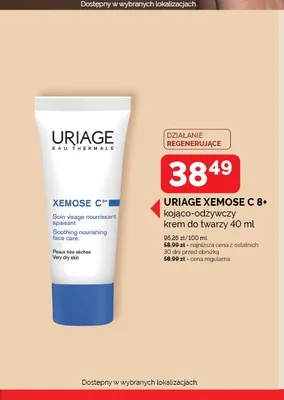 Kojąco-odżywczy krem do twarzy Uriage Xemose C 8+ promocja w Super-Pharm