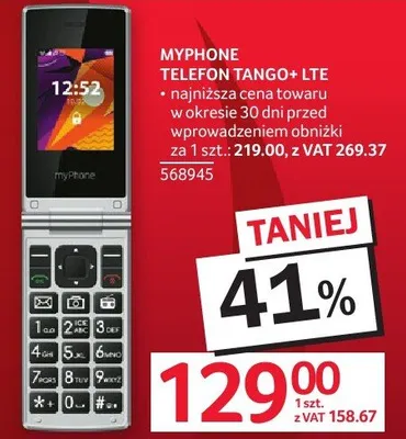 Telefon Tango+ LTE promocja w Selgros