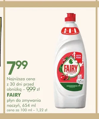 Płyn do zmywania naczyń Fairy promocja w Super-Pharm