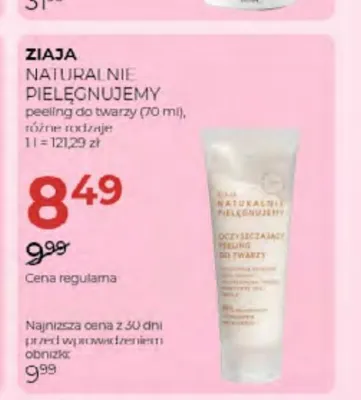 Peeling do twarzy Naturalnie Pielęgnujemy Ziaja promocja w Drogerie Jawa