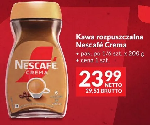 Kawa rozpuszczalna Nescafé Crema promocja w Makro