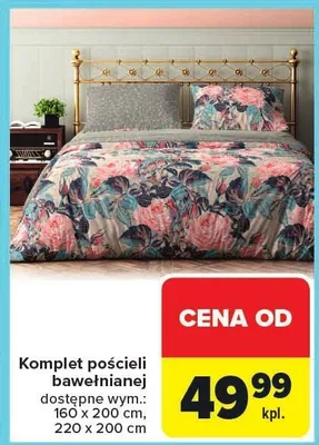 Komplet pościeli bawełnianej różne wzory promocja w Carrefour