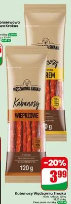 Kabanosy wieprzowe Wędzarnia Smaku promocja w Dino