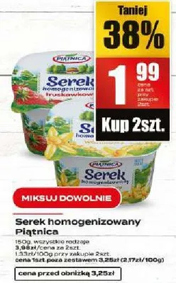 Serek homogenizowany promocja w Supeco