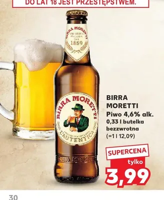 Piwo Birra Moretti promocja w Kaufland