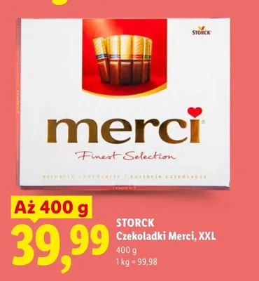 Czekoladki Merci Finest Selection XXL Storck promocja w Lidl