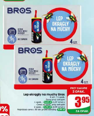 Lep okrągły na muchy Bros promocja w Dino