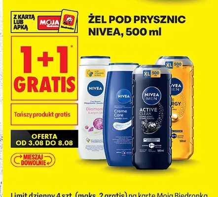 Żel pod prysznic Nivea Diamond & Argan Oil promocja w Biedronka