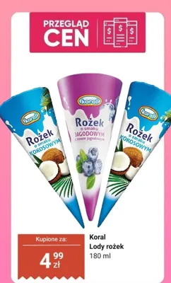 Rożek jagodowy Koral promocja w Dino