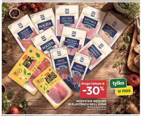 Szynka z liściem z kurczaka Well Done promocja w Stokrotka