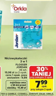 Niciowykałaczki Jordan 3 w 1 Flosser promocja w Carrefour