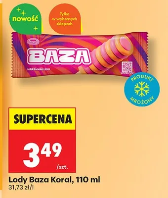 Lody Baza Koral marshmallow promocja w Biedronka