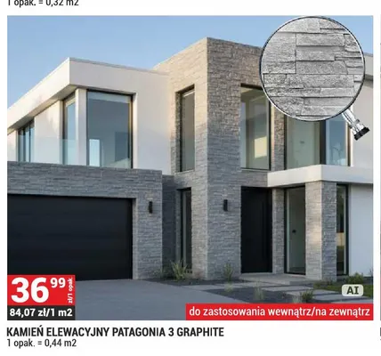 Kamień elewacyjny Patagonia 3 Graphite promocja w Merkury Market