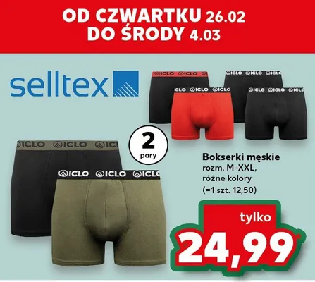Bokserki męskie różne kolory M-XXL promocja w Kaufland