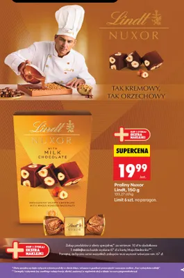 Praliny Lindt Nuxor with Milk Chocolate promocja w Biedronka