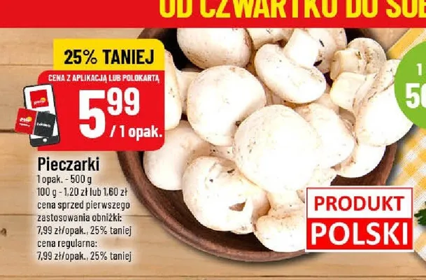 Pieczarki promocja w POLOmarket