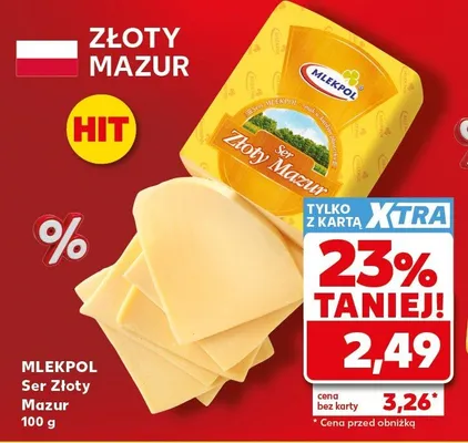 Ser Złoty Mazur Mlekpol promocja w Kaufland