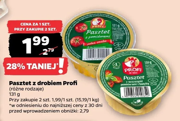 Pasztet z drobiem (różne rodzaje) promocja w Netto