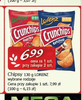 Chipsy Crunchips papryka promocja w CEZAR Delikatesy