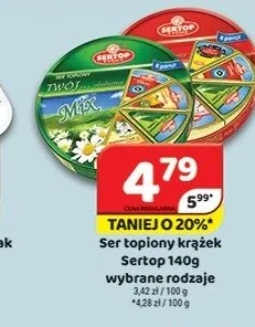 Ser topiony krążek Sertop promocja w Delfin