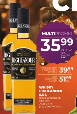 Whisky Highlander szkocka blended promocja w Duży Ben