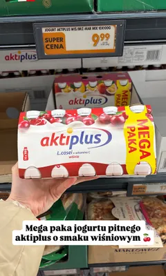 Jogurt pitny wiśnia L.casei + witamina C promocja w Biedronka