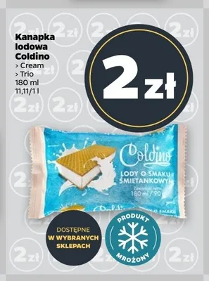 Lody kanapka lodowa Coldino Trio promocja w Netto