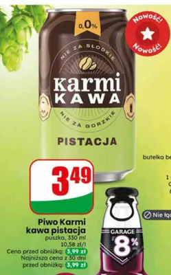 Napój piwny Garage butelka bezzwrotna promocja w Dino