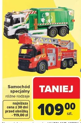 Samochód specjalny różne rodzaje promocja w Carrefour
