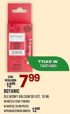 Olejkowy balsam do ust Botanic promocja w Drogerie Natura