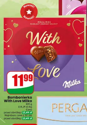 Bombonierka With Love Milka promocja w Dino