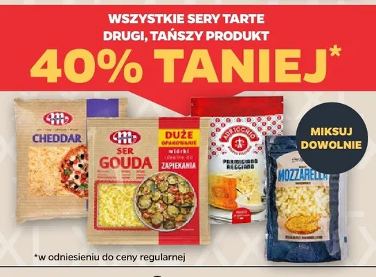 Wszystkie sery tarte DRUGI -40% promocja w Netto