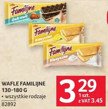 Wafle Familijne 130-180g promocja w Selgros
