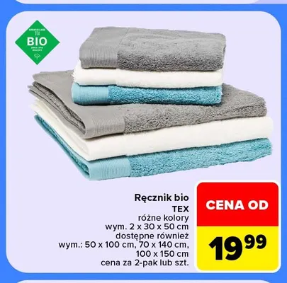 Ręcznik bio Tex promocja w Carrefour