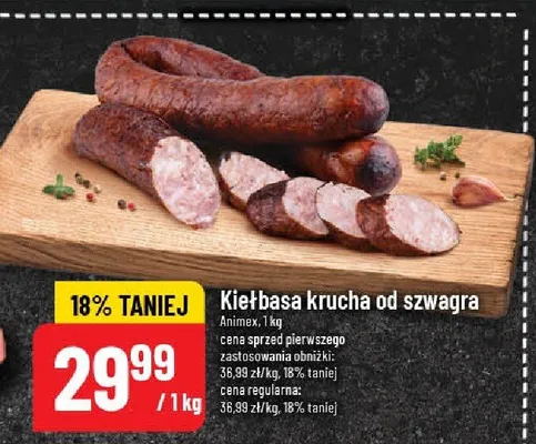 Kiełbasa krucha od szwagra promocja w POLOmarket