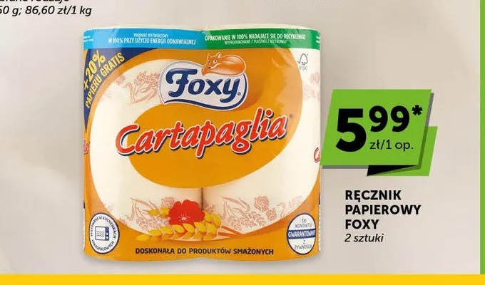 Ręcznik papierowy Foxy Cartapaglia promocja w Euro Sklep