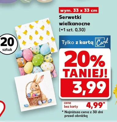 Serwetki wielkanocne promocja w Kaufland