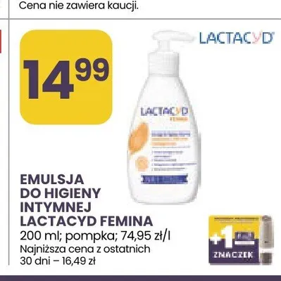 Emulsja do higieny intymnej Lactacyd Femina promocja w Stokrotka