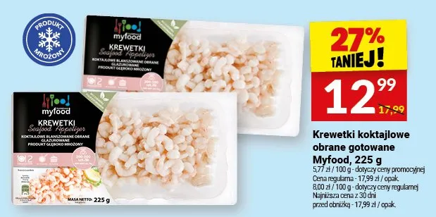 Krewetki koktajlowe obrane gotowane promocja w Twój Market