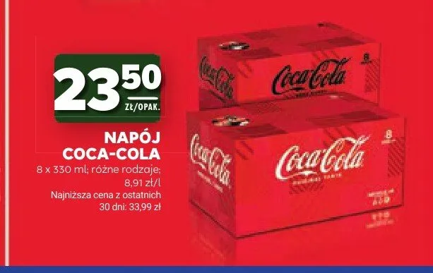 Napój gazowany Coca-Cola Zero Cukru 8-pak promocja w Stokrotka