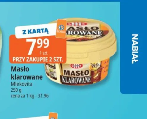 Masło klarowane Mlekovita promocja w Leclerc