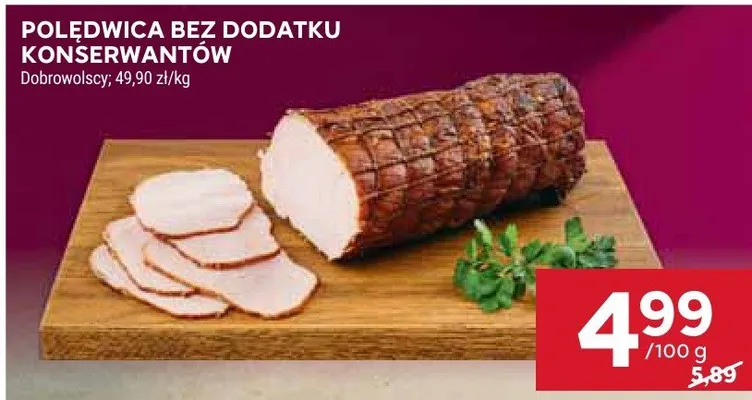 Polędwica bez dodatku konserwantów promocja w Stokrotka