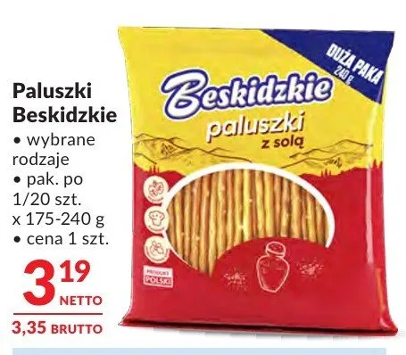 Paluszki beskidzkie z solą promocja w Makro