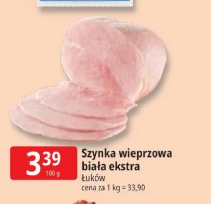 Szynka wieprzowa biała ekstra Łuków promocja w Leclerc
