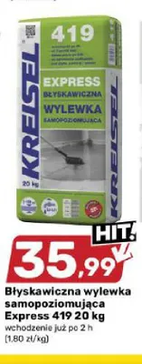 Błyskawiczna wylewka samopoziomująca Express 419 Kreisel promocja w Bricomarche