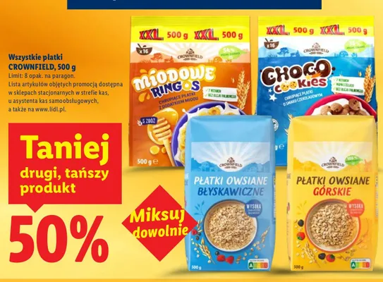Płatki owsiane błyskawiczne promocja w Lidl