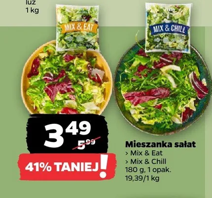 Mieszanka sałat Mix & Chill promocja w Netto
