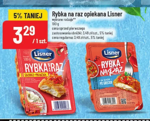 Rybka na raz opiekana słodko-pikantna Lisner promocja w POLOmarket