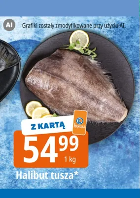 Halibut tusza promocja w Leclerc